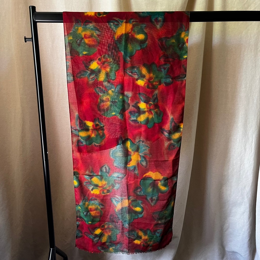 Vintage Silk Scarf Lot Talbots Jones New York Floral Paisley Italy 4 Pc - Picture 7 of 8